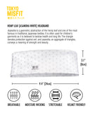 Hemp Leaf (Asanoha) Headband - White