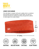 Japanese Cube Headband - Red