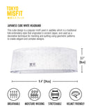 Japanese Cube Headband - White