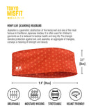 Hemp Leaf (Asanoha) Headband - Red
